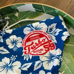 Turbo Blue Floral Swim Brief
